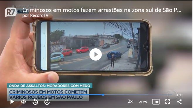 Câmeras ajudam a identificar criminosos na Zona Sul de São Paulo